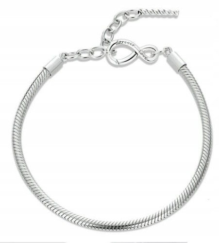 BRANSOLETKA MODUŁOWA do charms Forever Love Srebro s925 regulowana 17-20cm