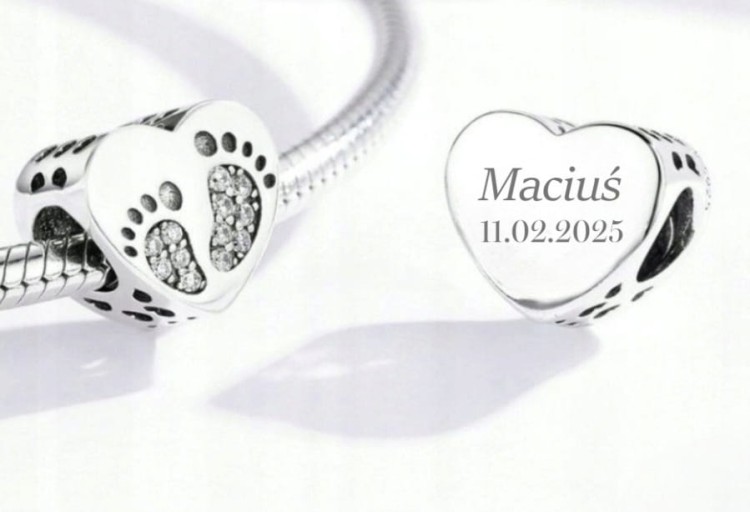 Charms do Pandora STÓPKI SREBRO próba s925 +TWÓJ GRAWER