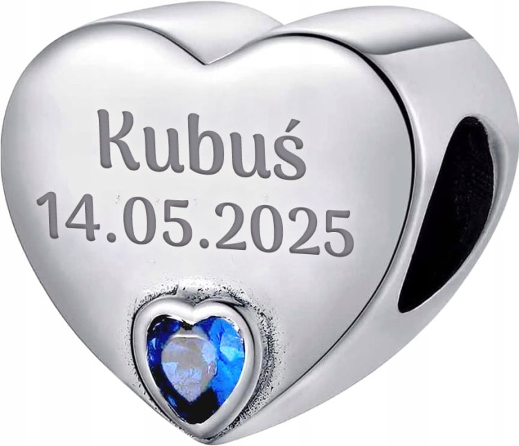 Charms do Pandora Serce SREBRO próba s925 +TWÓJ GRAWER