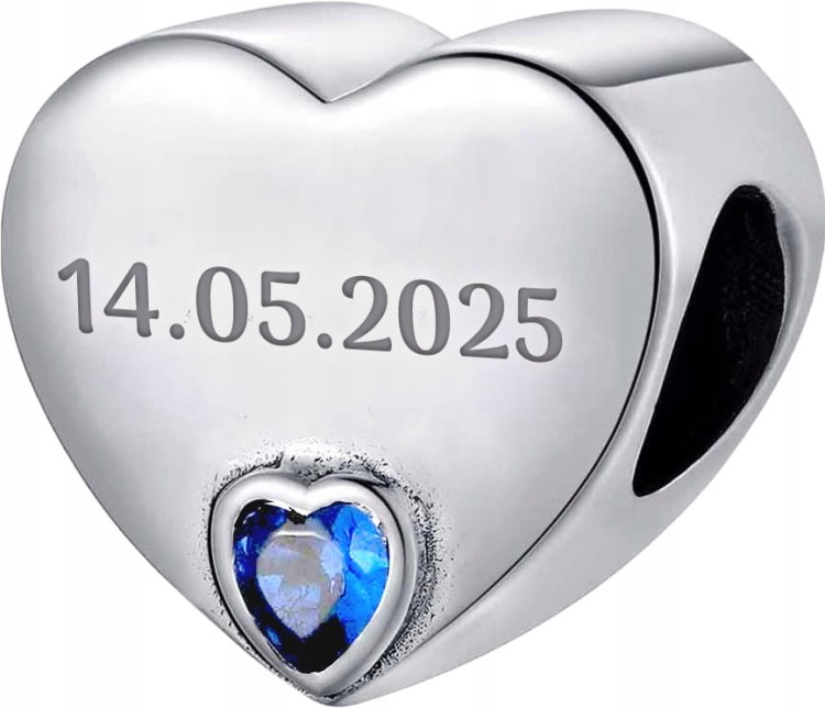 Charms do Pandora Serce SREBRO próba s925 +TWÓJ GRAWER