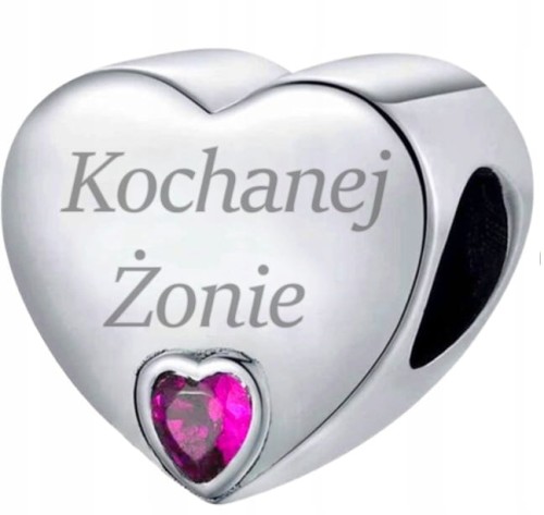 Charms do Pandora  KOCHANEJ ŻONIE próba SREBRO s925