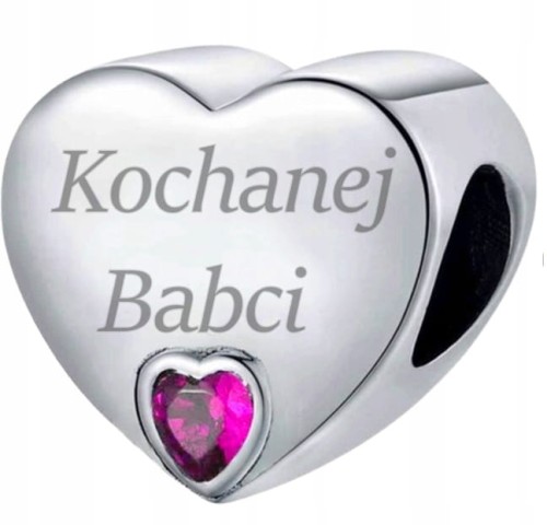 Charms do Pandora  KOCHANEJ BABCI próba SREBRO s925