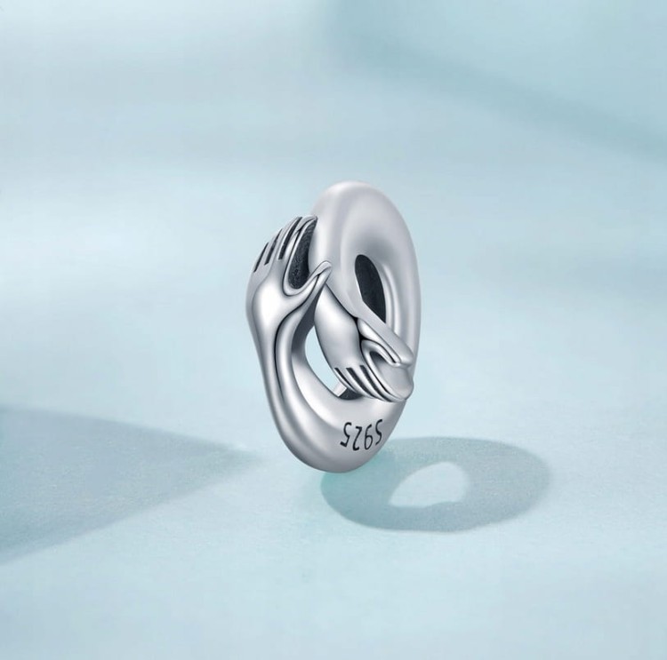 Charms do Pandora dłonie objęcia SREBRO s925