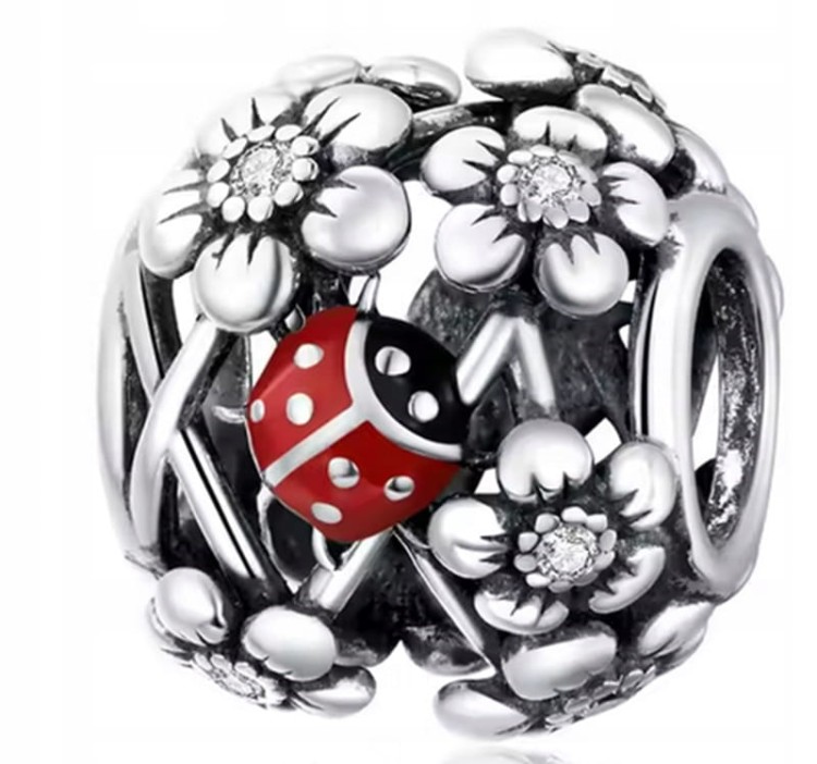 Charms do Pandora Biedronka i Stokrotki  SREBRO s925