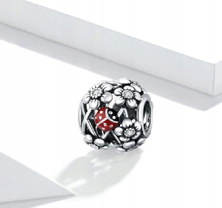 Charms do Pandora Biedronka i Stokrotki  SREBRO s925