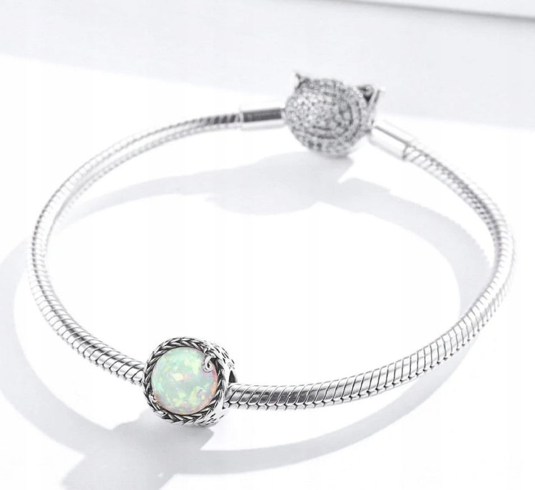 Charms do Pandora opalizujcy opal  SREBRO próba s925