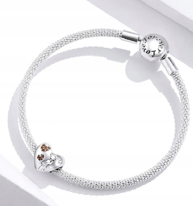 Charms do Pandora  kobieta w ciąży dziecko SREBRO próba s925