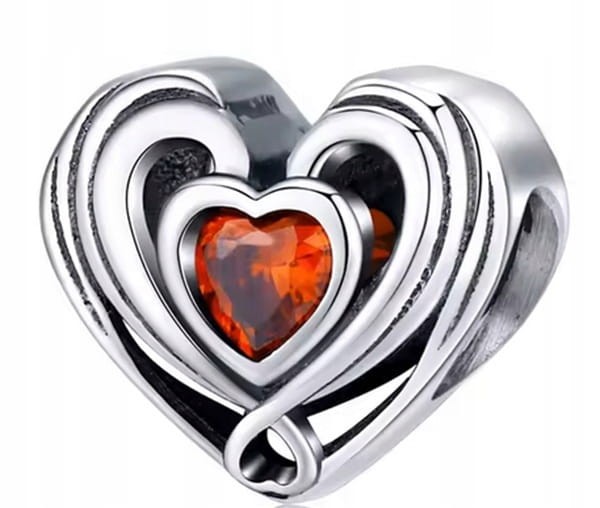 Charms do Pandora serduszko SREBRO próba s925