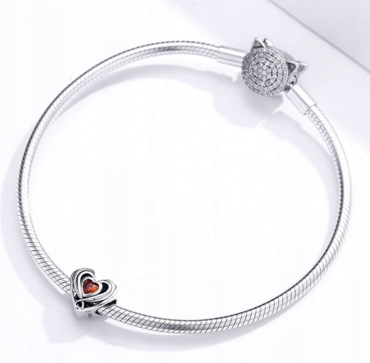 Charms do Pandora serduszko SREBRO próba s925