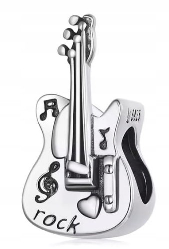 Charms do Pandora gitara elektryczna rock SREBRO pr. s925
