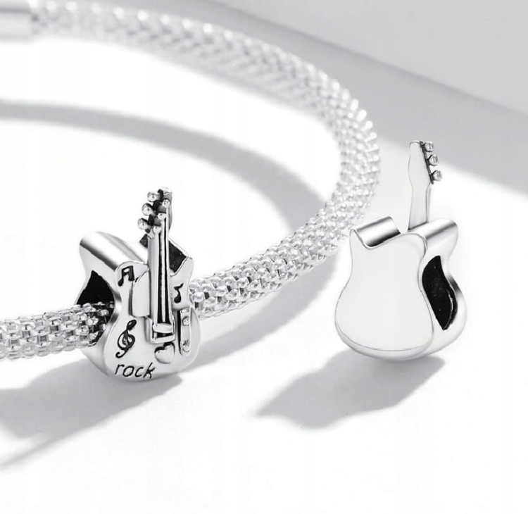 Charms do Pandora gitara elektryczna rock SREBRO pr. s925
