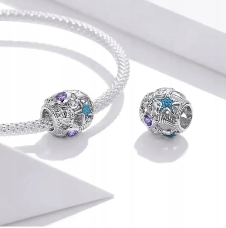 Charms do Pandora muszle rozgwiazd SREBRO pr. s925
