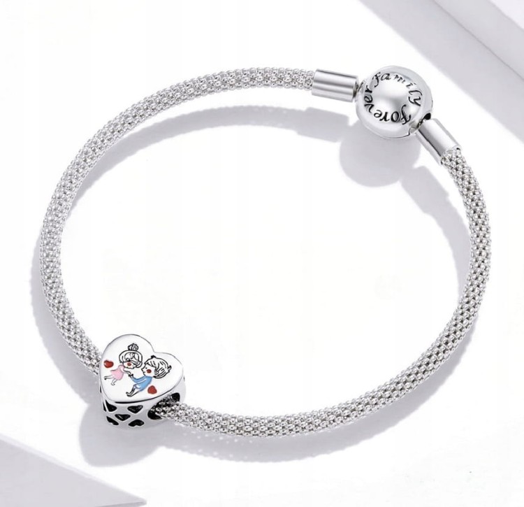 Charms  do Pandora  chłopiec i dziewczynka miłość przyjaźń SREBRO s925