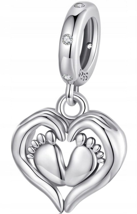 Charms do Pandora stópki narodziny dziecka SREBRO próba s925