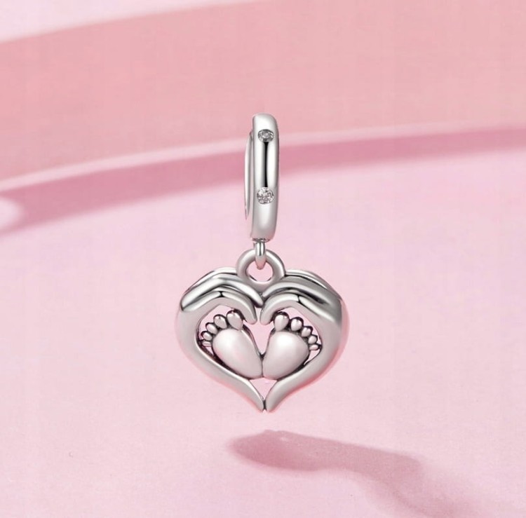 Charms do Pandora stópki narodziny dziecka SREBRO próba s925