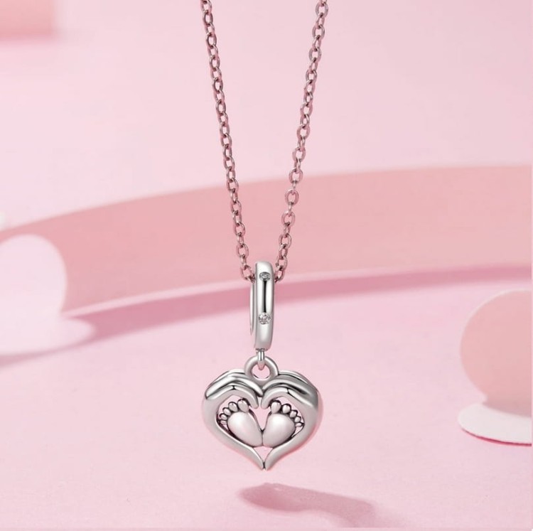 Charms do Pandora stópki narodziny dziecka SREBRO próba s925