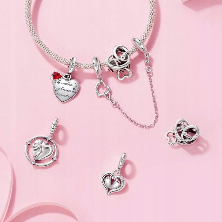 Charms do Pandora stópki narodziny dziecka SREBRO próba s925