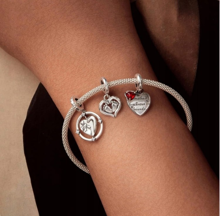 Charms do Pandora stópki narodziny dziecka SREBRO próba s925