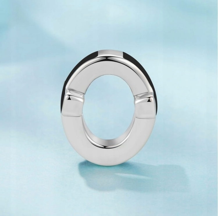 Charms do Pandora KRZYŻ czarna przekładka SREBRO s925