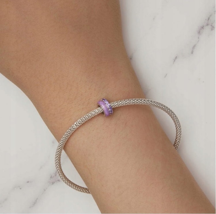 Charms do Pandora stoper blokada fioletowy SREBRO próba s925