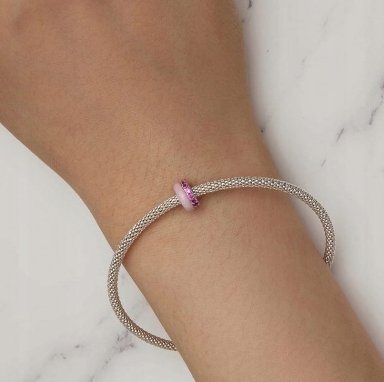 Charms do Pandora stoper blokada różowa SREBRO próba s925