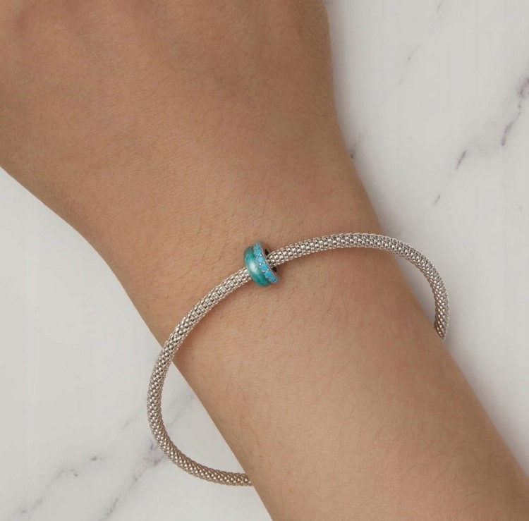 Charms do Pandora stoper blokada turkusowa SREBRO próba s925