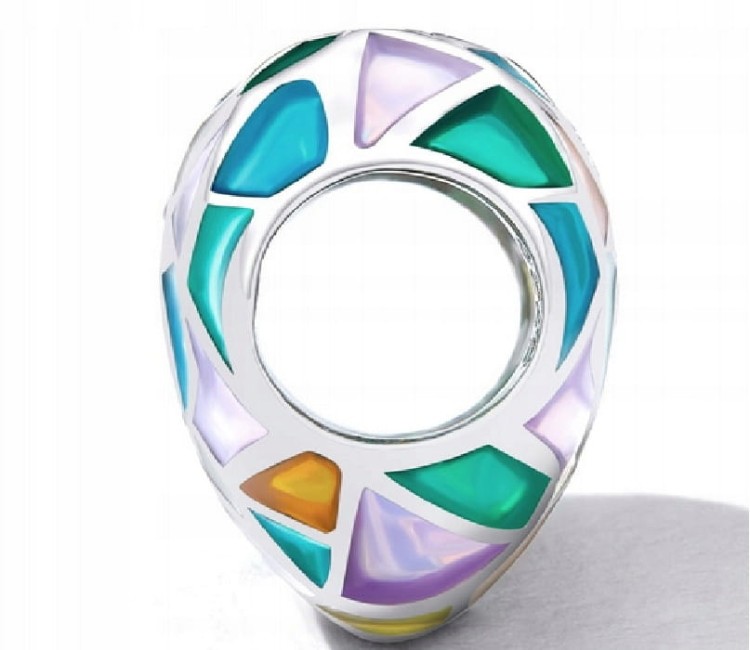 Charms do Pandora kolorowe serce SREBRO próba s925