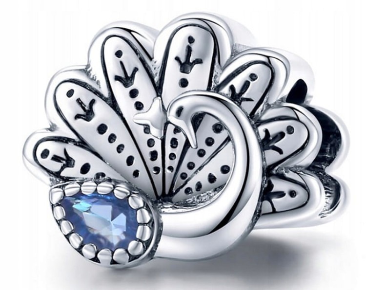Charms do Pandora ozdobny paw próba SREBRO s925