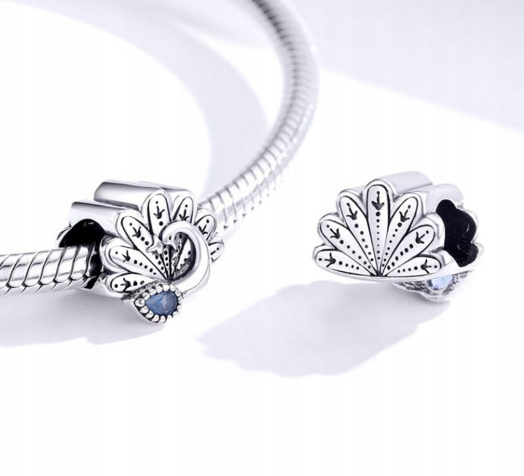 Charms do Pandora ozdobny paw próba SREBRO s925