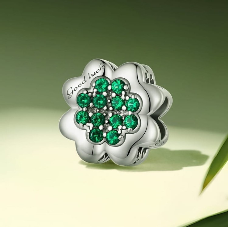 Charms do Pandora koniczynka good luck SREBRO s925