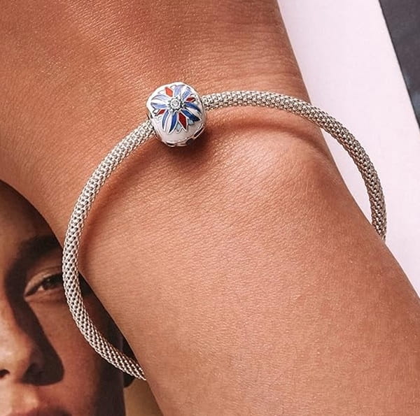 Charms do Pandora kwiat lotosu żuk SREBRO próba s925
