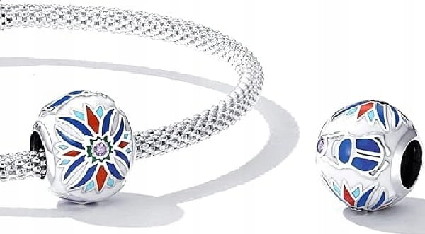 Charms do Pandora kwiat lotosu żuk SREBRO próba s925