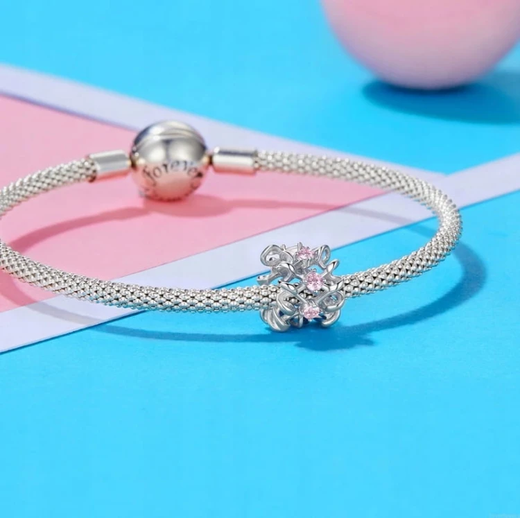 Charms do Pandora ozdobne kokardki SREBRO próba s925