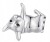 Charms do Pandora pies buldog francuski SREBRO próba s925