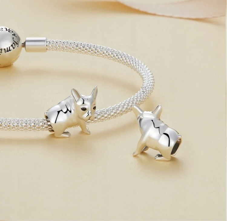 Charms do Pandora pies buldog francuski SREBRO próba s925