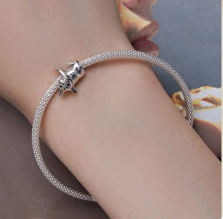 Charms do Pandora pies buldog francuski SREBRO próba s925