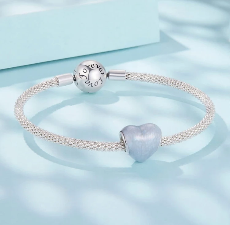 Charms do Pandora błękitne serce  SREBRO próba s925