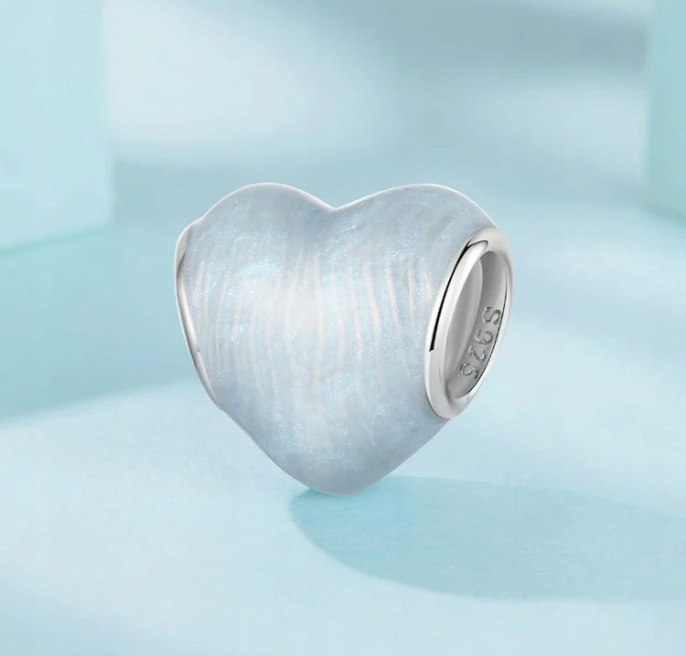 Charms do Pandora błękitne serce  SREBRO próba s925