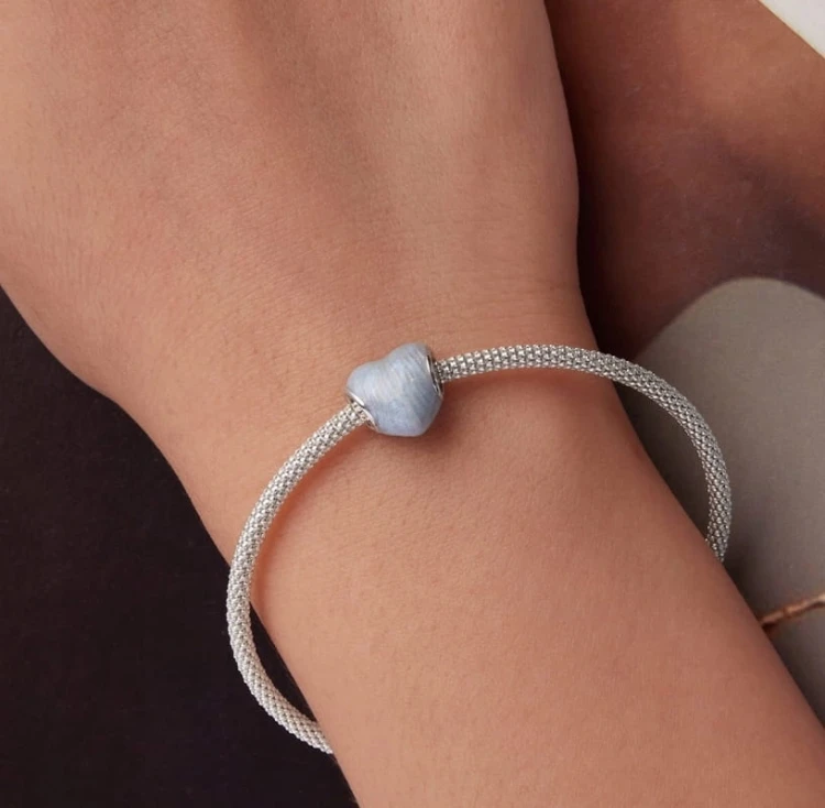 Charms do Pandora błękitne serce  SREBRO próba s925