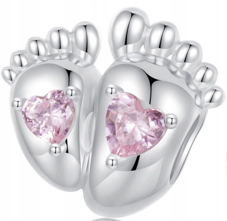 Charms do Pandora  stópki narodziny dziecka  SREBRO próba s925