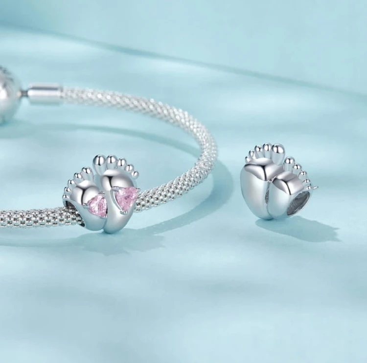 Charms do Pandora  stópki narodziny dziecka  SREBRO próba s925