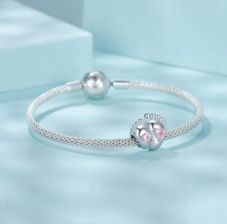 Charms do Pandora  stópki narodziny dziecka  SREBRO próba s925