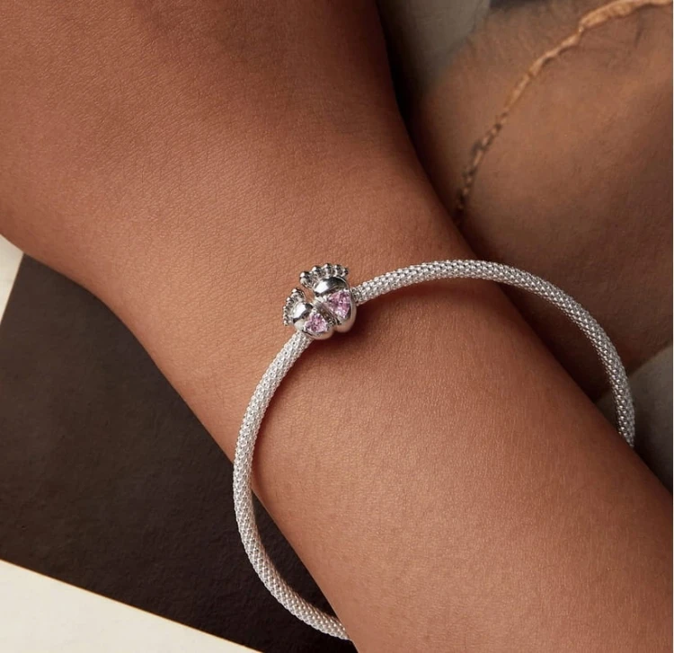 Charms do Pandora  stópki narodziny dziecka  SREBRO próba s925