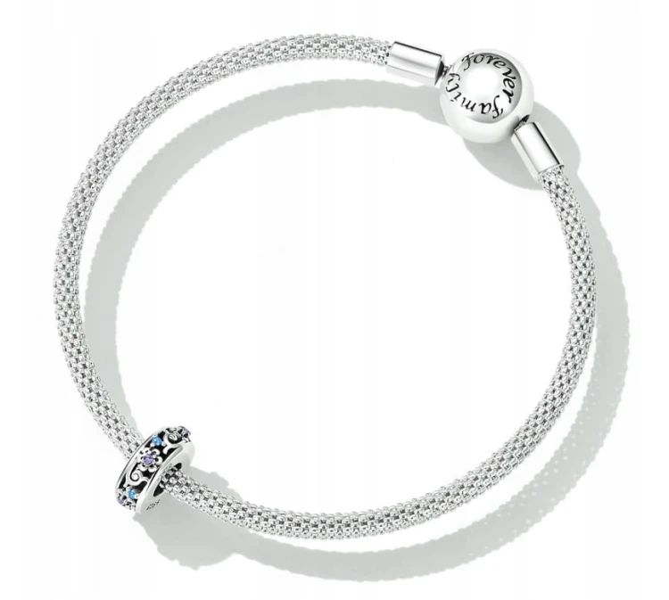 Charms do Pandora stoper blokada separator kwiatki SREBRO pr. S925