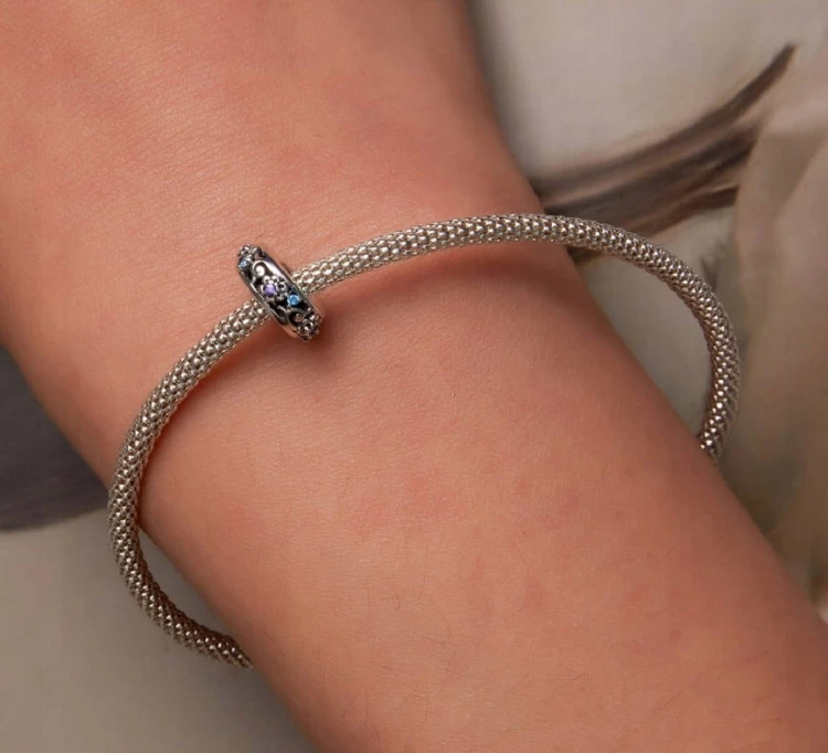 Charms do Pandora stoper blokada separator kwiatki SREBRO pr. S925