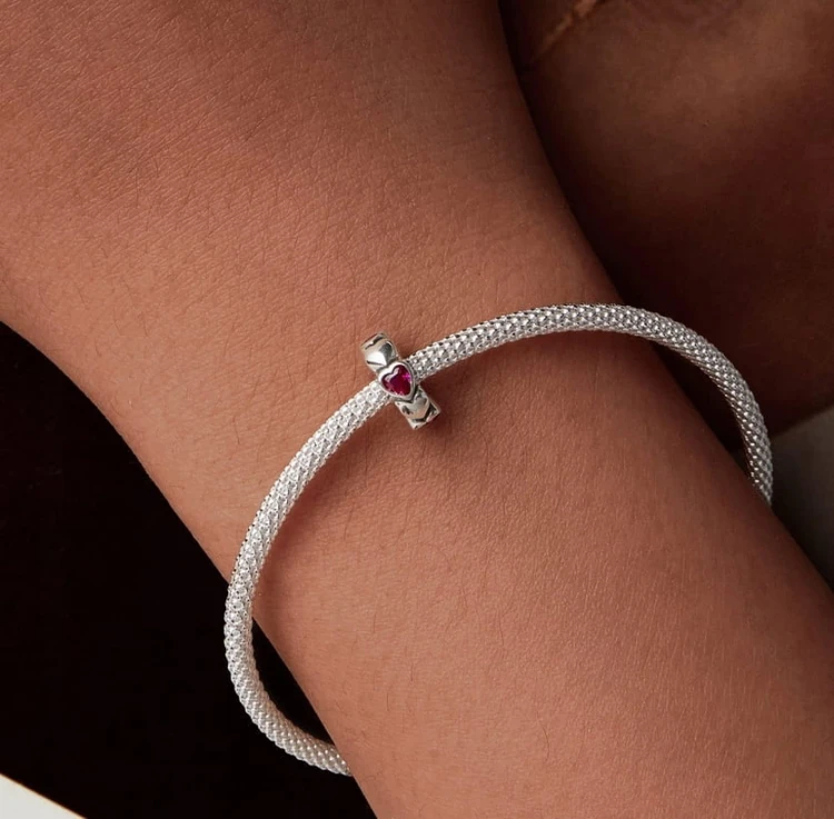 Charms do Pandora  blokada różowe serca SREBRO próba S925