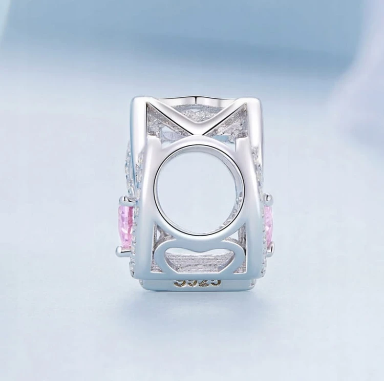 Charms do Pandora złączone serca cyrkonie  próba SREBRO s925