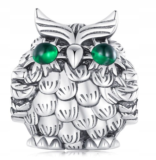Charms do Pandora Sowa  symbol mądrości SREBRO próby s925