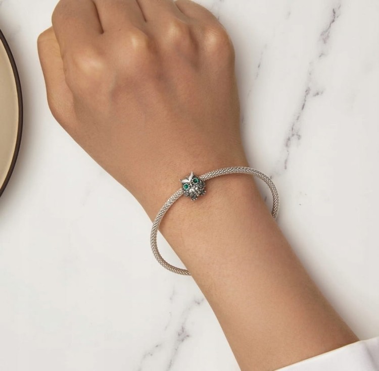 Charms do Pandora Sowa  symbol mądrości SREBRO próby s925