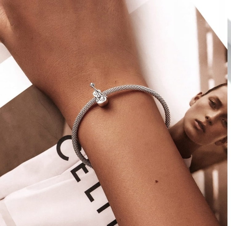 Charms do Pandora Skrzypce kocham muzykę SREBRO próby s925